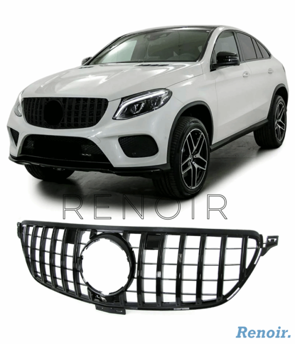 W292 C292 GT GRILL MB GLE Coupe Panamericana Glans Zwart Gril