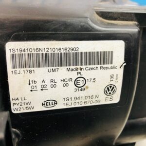 Koplamp Volkswagen UP 2011-2017 Halogeen Origineel 3-G4-668