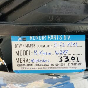 Koplamp Mercedes B-Klasse W247 Multibeam Led Orgineel A2479061304 3-C3-3301N